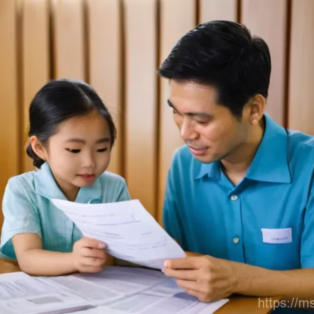 아기 출생신고 절차 - **Prompt:** A cozy and brightly lit interior of a modern Malaysian home. A young Malaysian couple, b...
