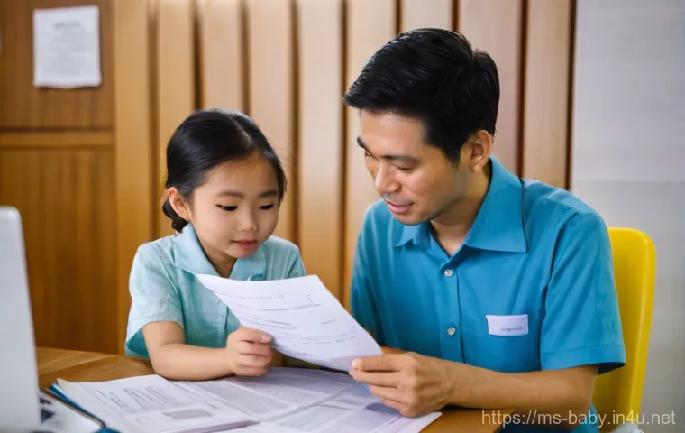 아기 출생신고 절차 - **Prompt:** A cozy and brightly lit interior of a modern Malaysian home. A young Malaysian couple, b...