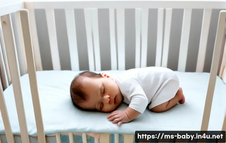 아기 돌연사 예방법 - **Prompt:** A serene, clean nursery scene featuring a healthy baby sleeping peacefully on their back...